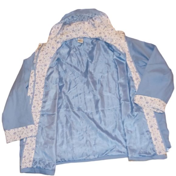 Roaman's Baby Blue Hooded Jacket Size Women Size 4X - Picture 7 of 9